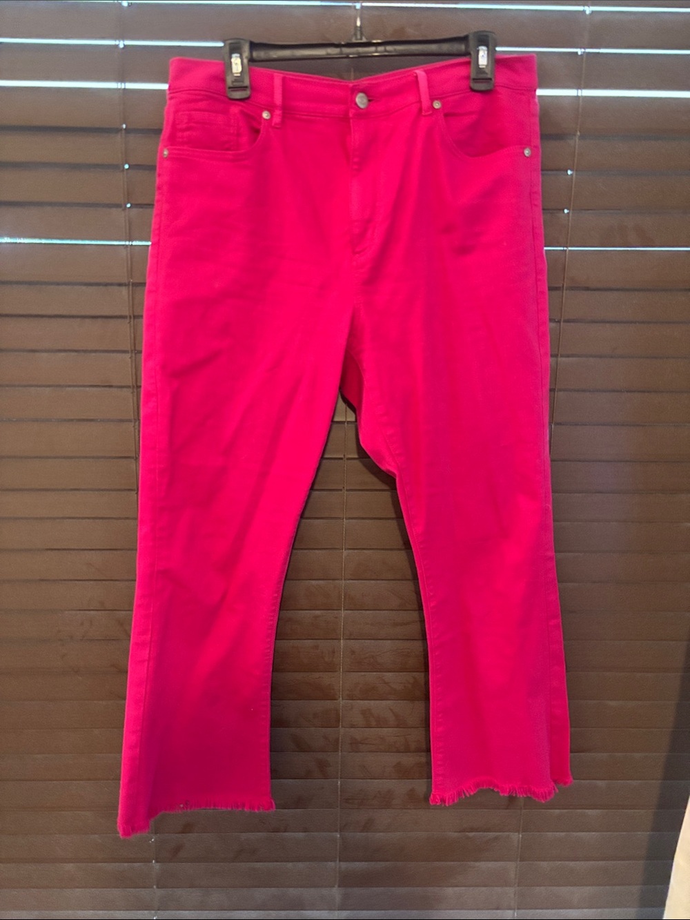 LOFT Hot Pink Cropped Ankle Jeans